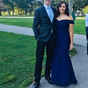 Blue bridesmaid dress